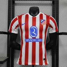 Atletico Madrid  home Player  1:1 Quality Soccer Jersey   25-26