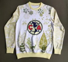 America Christmas hoodie White Yellow Jacket  Tracksuit  1:1 Quality 25-26