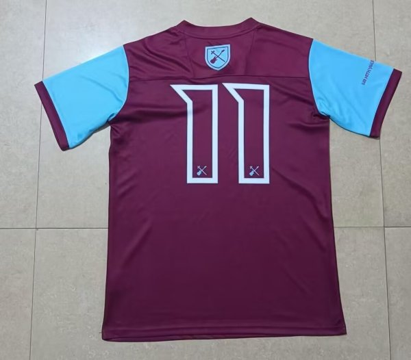 Retro West Ham  iron lady  Mu Memorial No. 11 1:1 Quality Soccer Jersey   home