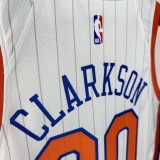 New York Knicks  White #00  CLARKSON   NBA Jerseys  2025