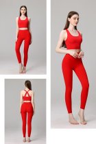 yoga clothes  Solid color cross wide shoulder strap