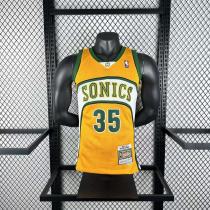 Retro Oklahoma City Thunder SW  Orange #35 DURANT NBA Jerseys 2007-2008