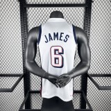 USA Los Angeles Lakers White #6 JAMES 1:1 Quality NBA Jerseys  2024 Olympic Games