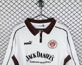 Retro St. Pauli  Home Fans long Sleeve  1:1 Quality Soccer Jersey 1999-2000