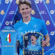 Napoli home 4 champion Player  1:1 Quality Soccer Jersey  23-24