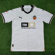 Valencia Home  Fans   1:1 Quality Soccer Jersey   23-24 （With logo）