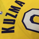 Los Angeles Lakers  V-Neck  Yellow with star  #0 KUZMA 1:1 Quality NBA Season Jerseys
