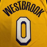Los Angeles Lakers  V-Neck  Yellow with star  #0 WESTBROOK  1:1 Quality NBA Season Jerseys