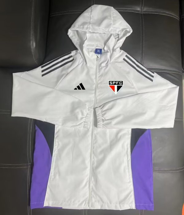 Sao Paulo  Windbreaker  White 1:1 Quality Soccer Jersey  25-26