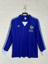 Retro France Home long  1:1 Quality Soccer Jersey   1980-1982