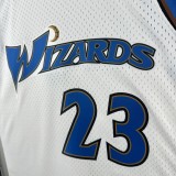 Retro Washington Wizards  White #23 JORDAN 1:1 Quality NBA  Season Jerseys 2001-2002