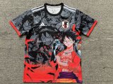 Japan Special Edition grey red Monkey D Luffy  Fans 1:1 Quality Soccer Jersey  25-26