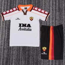 Retro Roma  Away Kids 1:1 Quality Soccer Jersey  1998-1999