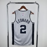 San Antonio Spurs Grey #2 LEONARD 1:1 Quality NBA  Season Jerseys 2021