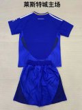 Leicester City  Home kids  1:1 Quality Soccer Jersey  24-25