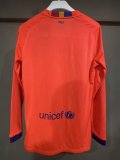 Retro Barcelona Away Long Sleeve Player 1:1 Quality Soccer Jersey   2014-2015