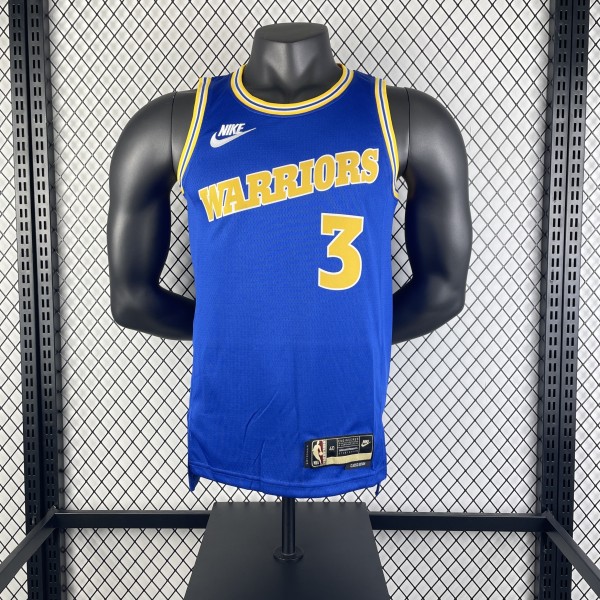 Golden State Warriors Blue Retro  #3 PAUL 1:1 Quality NBA Season Jerseys 2024