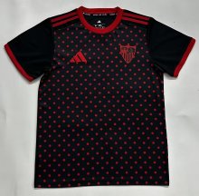 Sevilla Black  Training Fans  1:1 Quality Soccer Jersey  25-26