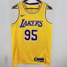 Lakers TOSCANO #95 Yellow NBA Jerseys 24-25