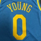Los Angeles Lakers  Round Neck  MPLS  Blue #0 YOUNG 1:1 Quality NBA Season Jerseys