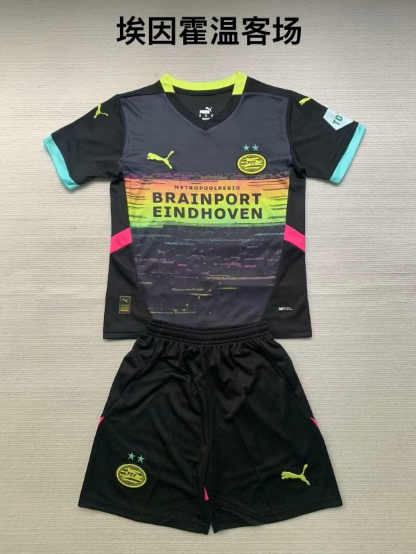 PSV Eindhoven away kids 1:1 Quality Soccer Jersey   24-25