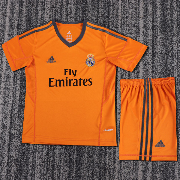 Retro Real Madrid  Third  away kids  1:1 Quality Soccer Jersey   2013-2014