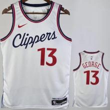 Clippers GEORGE #13 White NBA Jerseys 24-25