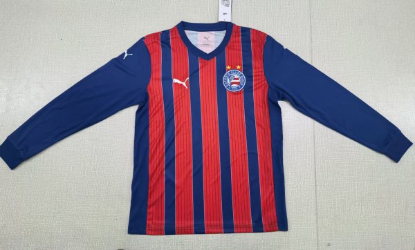 Bahia Away Long Sleeve Fans 1:1 Quality Soccer Jersey  25-26