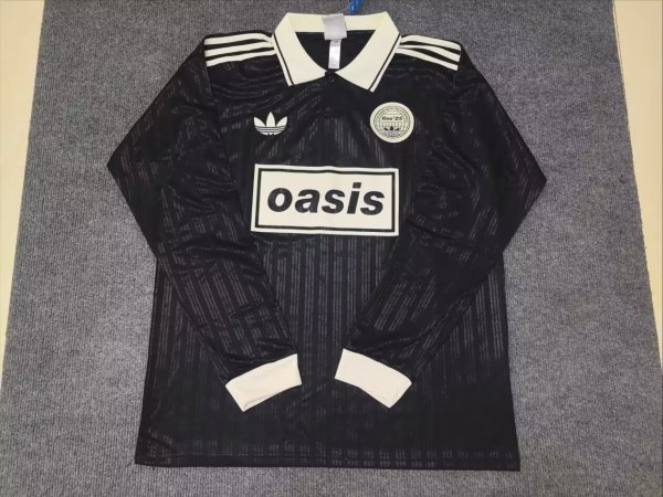 Adidas Clover Long Sleeve T-shirt  Black   Fans 1:1 Quality Soccer Jersey  25-26
