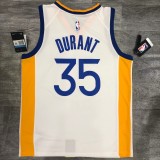Golden State Warriors White V-Neck  #35  DURANT 1:1 Quality NBA Season Jerseys 2020