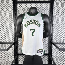 Boston Celtics City Edition White #7 BROWN   1:1 Quality NBA Jerseys  2024
