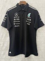 F1 Mercedes-Benz POLO  Black Short Sleeve Racing Suit 2026