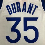 Golden State Warriors White V-Neck #35 DURANT 1:1 Quality NBA Season Jerseys  75 Year