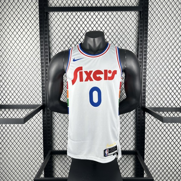 Philadelphia 76ers   City Edition #0 MAXEY NBA Jerseys  2025