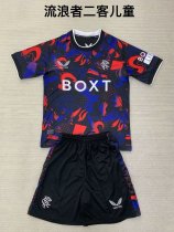 Rangers third  Away  kids  1:1 Quality Soccer Jersey   24-25