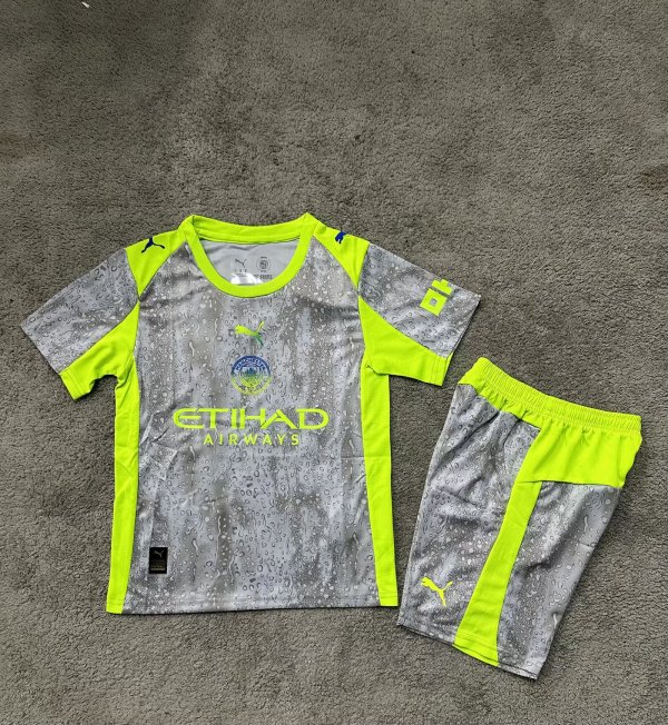 Manchester City Third Away Kids  1:1 Quality Soccer Jersey   25-26