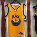 Golden State Warriors  V-neck Yellow JORDAN #6 YOUNG 1:1 Quality NBA Season Jerseys 2021