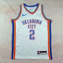 Oklahoma City Thunder  kids  White #2 GILGEOUS- ALEXANDER 1:1 Quality NBA Jerseys