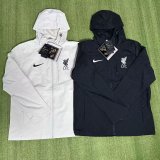 Liverpool Windbreaker  Interchange Jacket Black  White 1:1 Quality Soccer Jersey  25-26