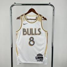 Chicago Bulls White City Edition #8 LAVINE 1:1 Quality NBA  Season Jerseys 2025