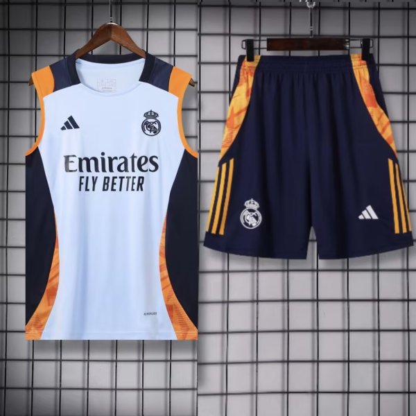Real Madrid Training clothing Vest set 1:1 Quality Soccer Jersey    24-25