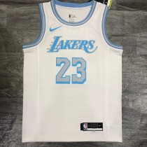 Retro Los Angeles Lakers White #23 JAMES  1:1 Quality NBA Season Jerseys 2021