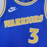Golden State Warriors Blue Retro  #3 PAUL 1:1 Quality NBA Season Jerseys 2024