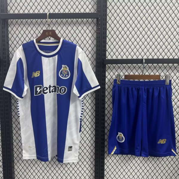 Porto Home With Pants Sets Fans 1:1 Quality Soccer Jersey 25-26