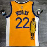 Golden State Warriors  V-neck Yellow JORDAN #22 WINGGINS  1:1 Quality NBA Season Jerseys 2021