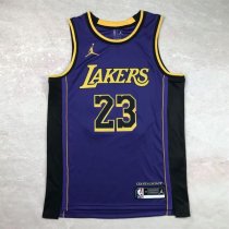 Los Angeles Lakers Kids Purple Announced version  #23 JAMES 1:1 Quality NBA Jerseys