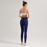 yoga clothes  Bleached Strap Hidden Blue/George Blue Strap Set