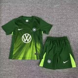 Wolfsburg Home  Kids  1:1 Quality Soccer Jersey   25-26