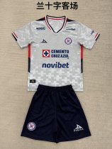Cruz Azul Away Kids   1:1 Quality Soccer Jersey 25-26