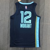 Memphis Grizzlies Dark  Blue #12 MORANT 1:1 Quality NBA Jerseys  75 Year